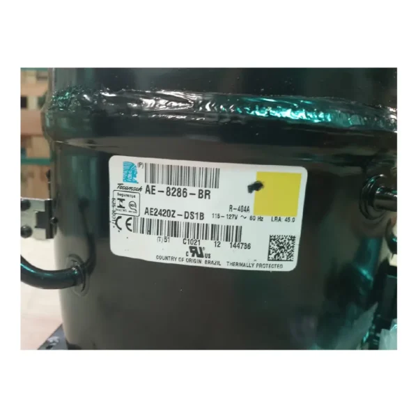 COMPRESOR HERMETICO TECUMSEH BRASIL 1/2HP AE2420Z R404A 110V - Imagen 3