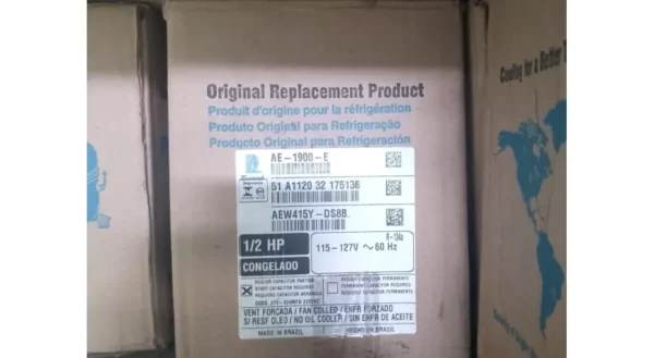 COMPRESOR HERMETICO TECUMSEH BRASIL 1/2HP AEW415Y  R134A 110V - Imagen 2