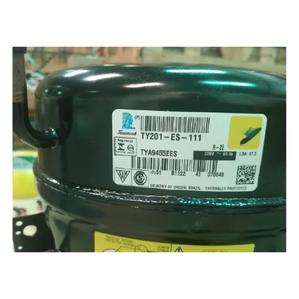COMPRESOR HERMETICO TECUMSEH BRASIL 1HP TYA9455EES  R22A 220V - Imagen 3
